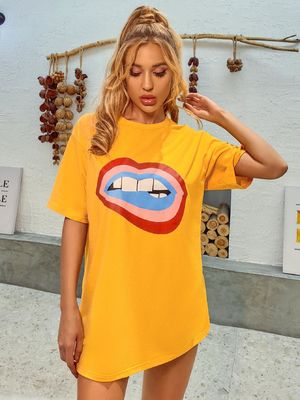 スタイリッシュ 快適 デカール Tシャツ 女性 松散 綿 タンク トップ 5/4 袖