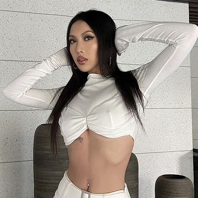 一線 ネック セキシー ストレートシャツ ロング袖 固い色 白色 プレイステッドTシャツ