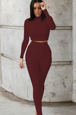 スリム セクシー 運動服 ファッション 固い色 カジュアル セクシー フィットネス服