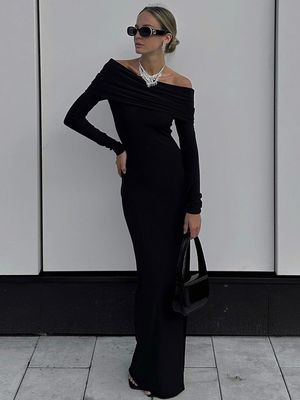 カスタムパッケージ ヒップドレス ストラップレス ライン ネック スリム フィット 気温 風 高割れ 緊密な 包み 股関節 ドレス